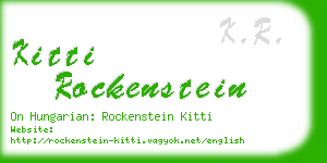 kitti rockenstein business card